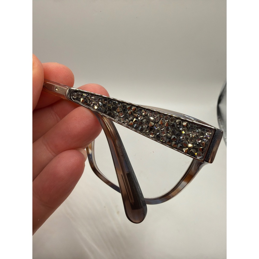 Marciano Guess Eyeglass Frames Women 54-16-135 Brown Marble Crystal GM 243 - Picture 5 of 7